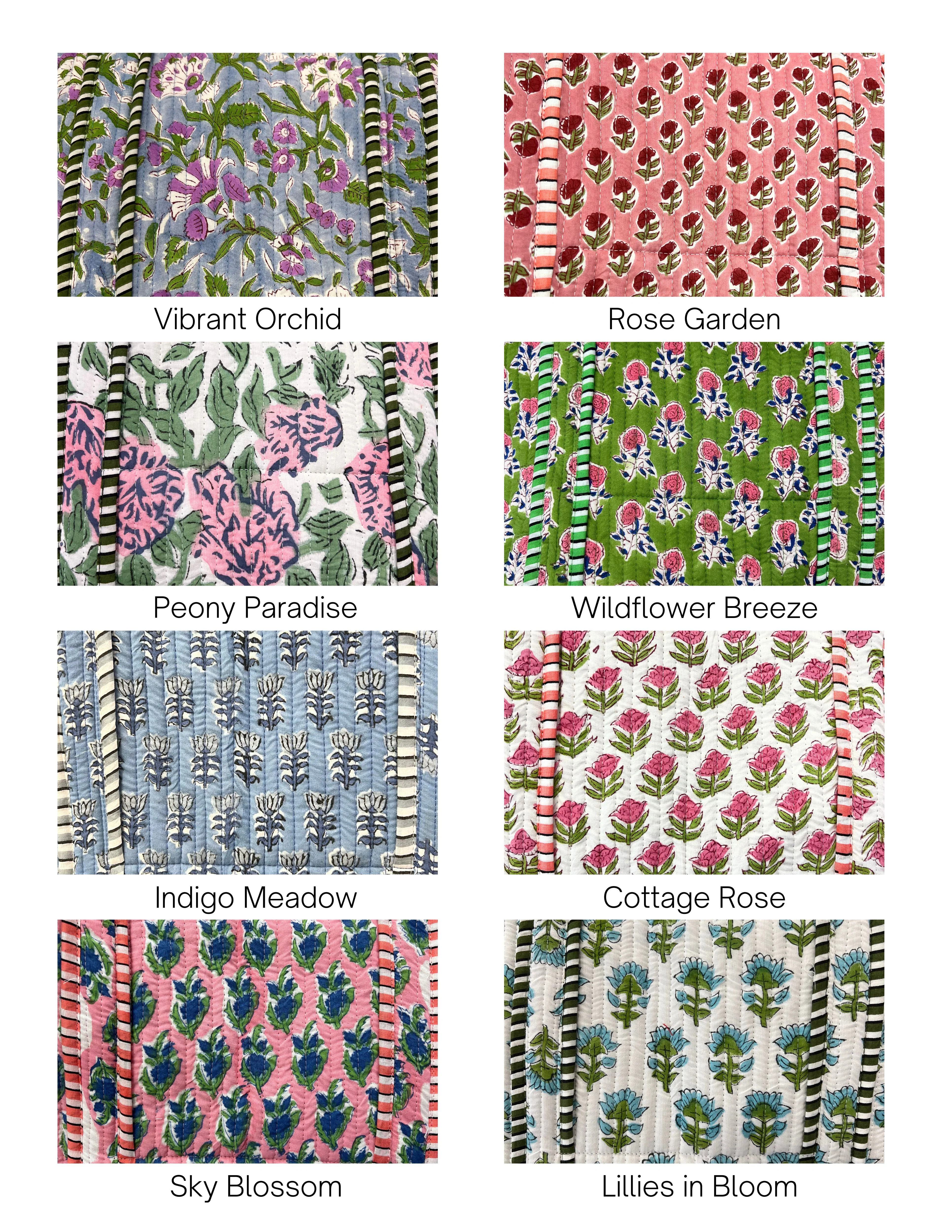 Quilted Block-Print Makeup Bag | KenzKustomz