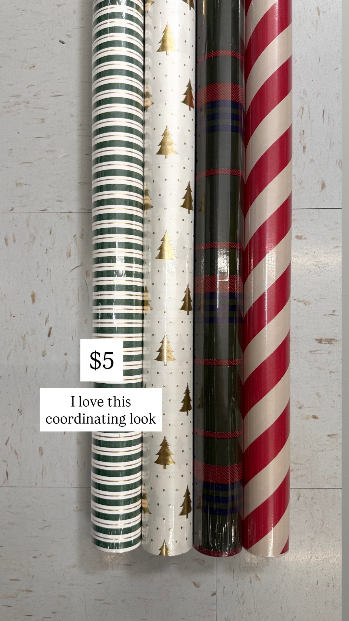 Coordinating gift wrap from Walmart, plaid gift, wrap, red, striped gift, wrap, green and white, striped gift, wrap, Christmas tree, gift wrap, coordinating wrapping paper from Walmart

#LTKGiftGuide #LTKHome #LTKHoliday