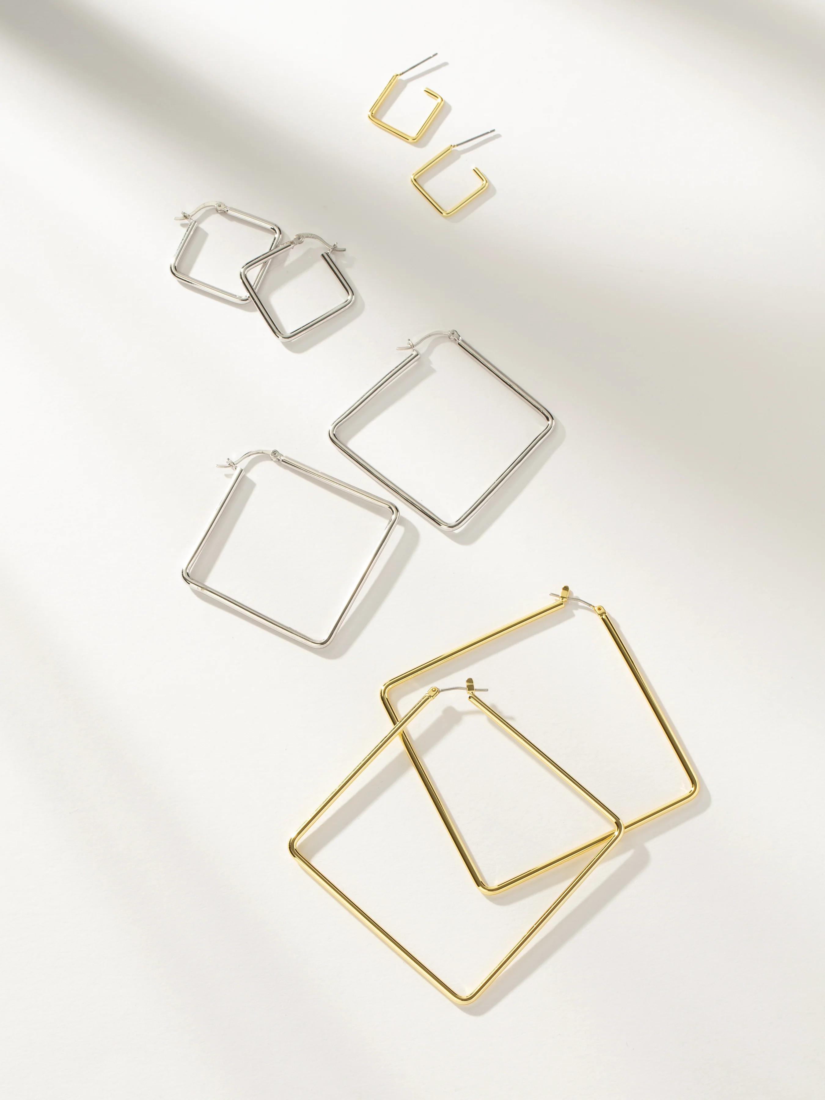 Girl Boss Geometric Hoop Earrings in Gold or Silver | Uncommon James | Uncommon James