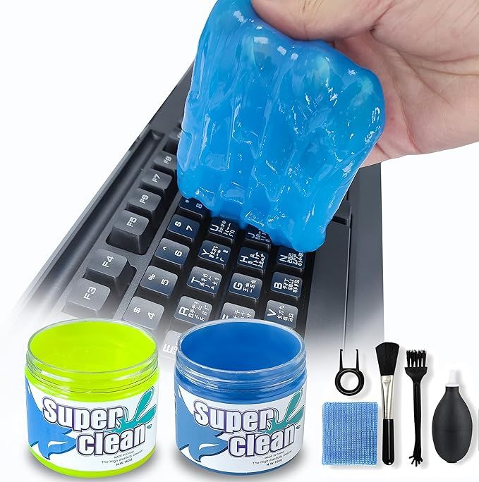 2 Pack Keyboard Cleaner, Dust Cleaning Gel with 5 Keyboard Cleaning Kit Detailing Cleaning Putty ... | Amazon (US)