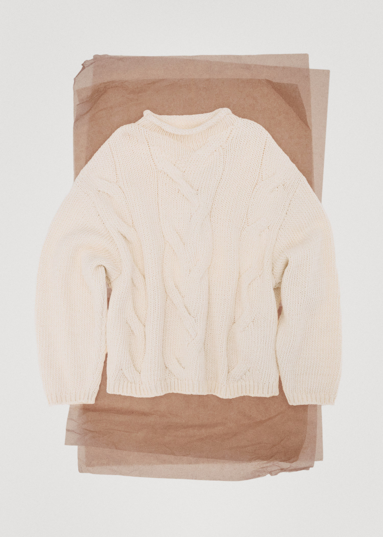 Oversized cable-knit sweater | MANGO (UK)