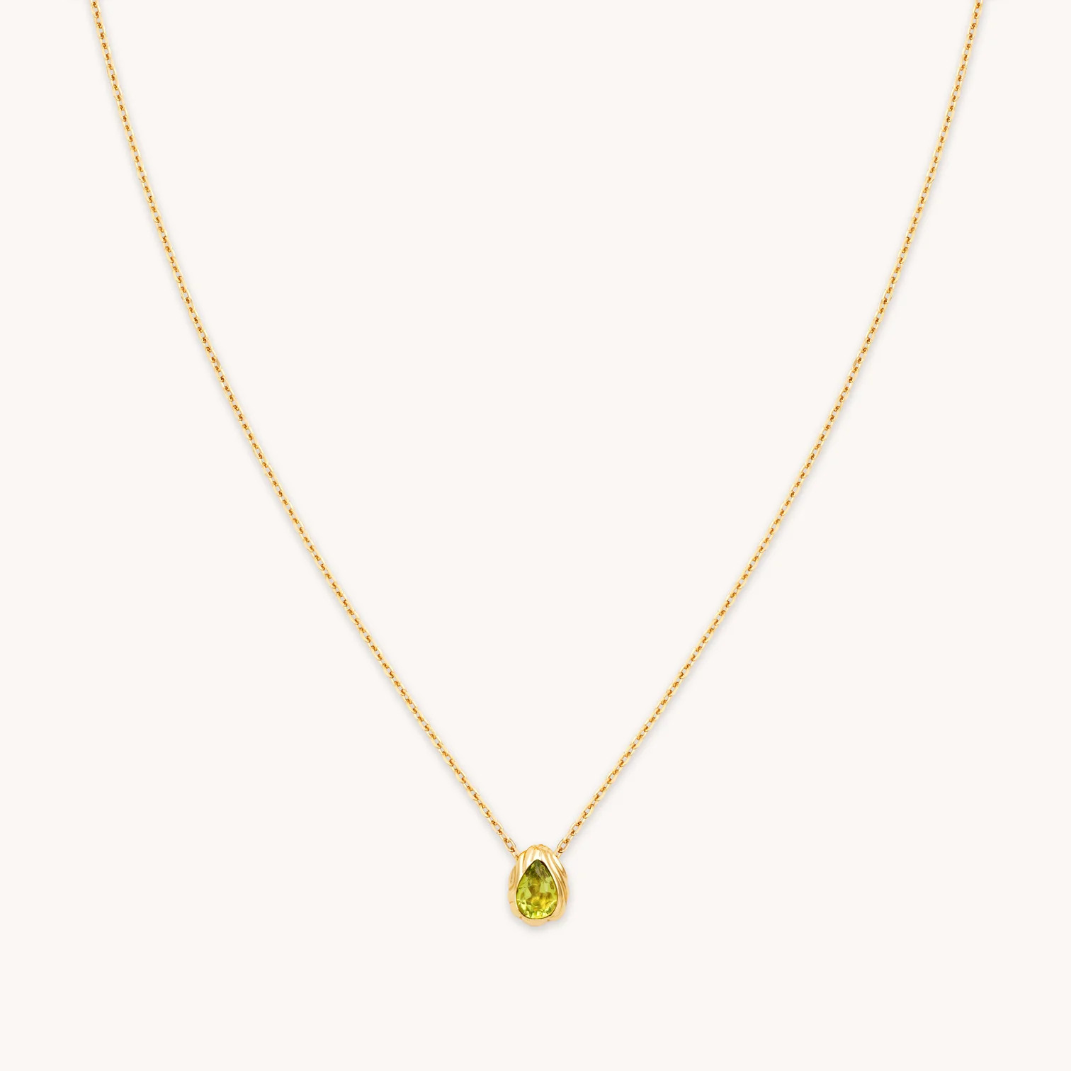 Olivine Gold Pendant Necklace | Astrid & Miyu Necklaces | Astrid and Miyu
