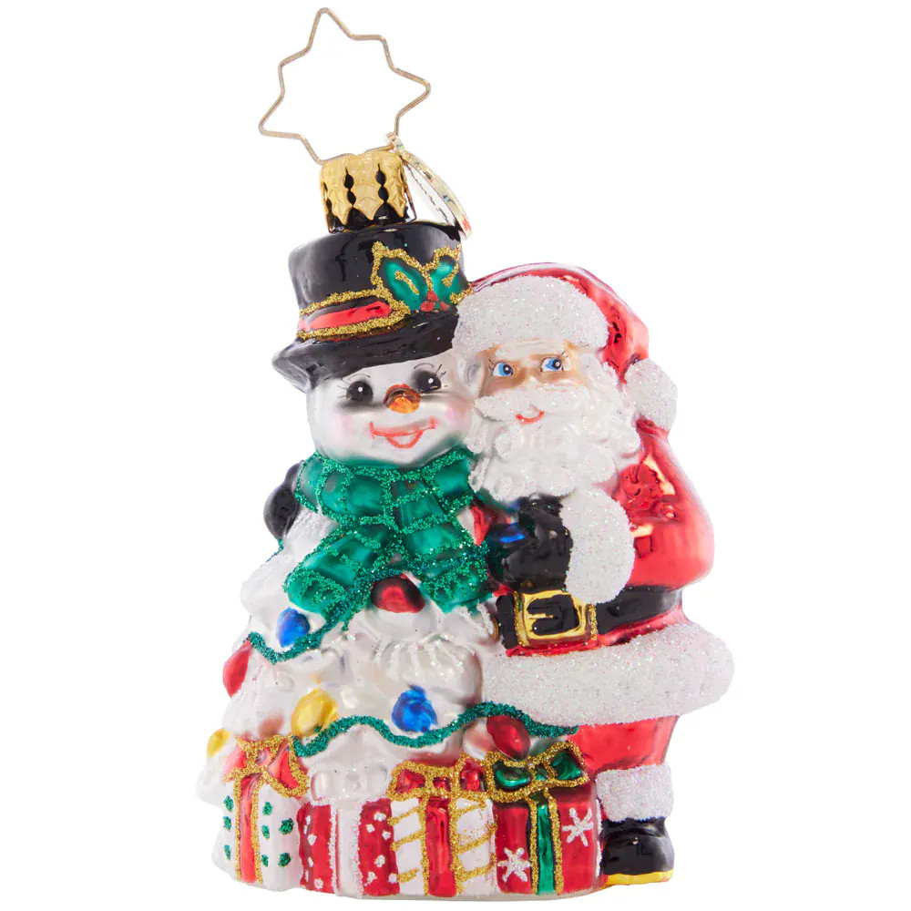 Christopher Radko A Frosty Duo Gem Glass Christmas Ornament 1021403 one_size | RADKO 1021403 | Lowe's