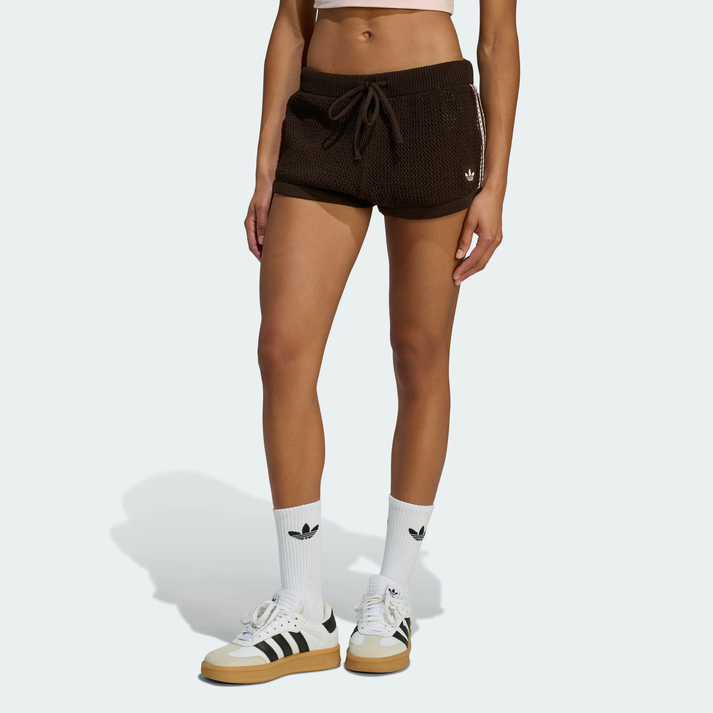 Women's adidas KNITTED CROCHET SHORTS | Shop Simon