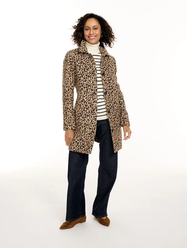 Lavish Leopard Car Coat | Talbots