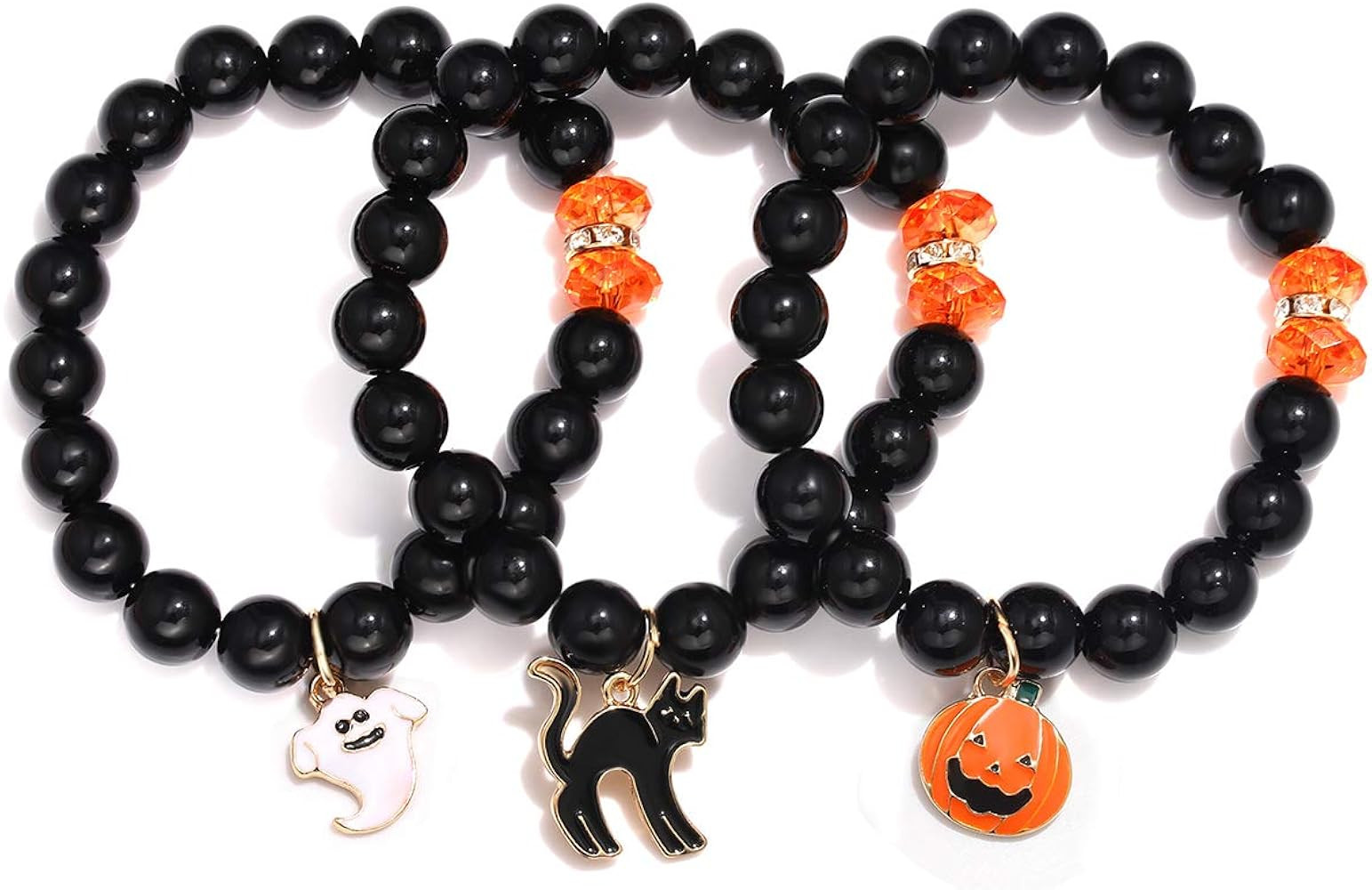 Halloween Bracelets For Girls, Ghost Bracelet, Cat Bracelet, Pumpkin Bracelet, Black Friday Sale,  | Amazon (US)