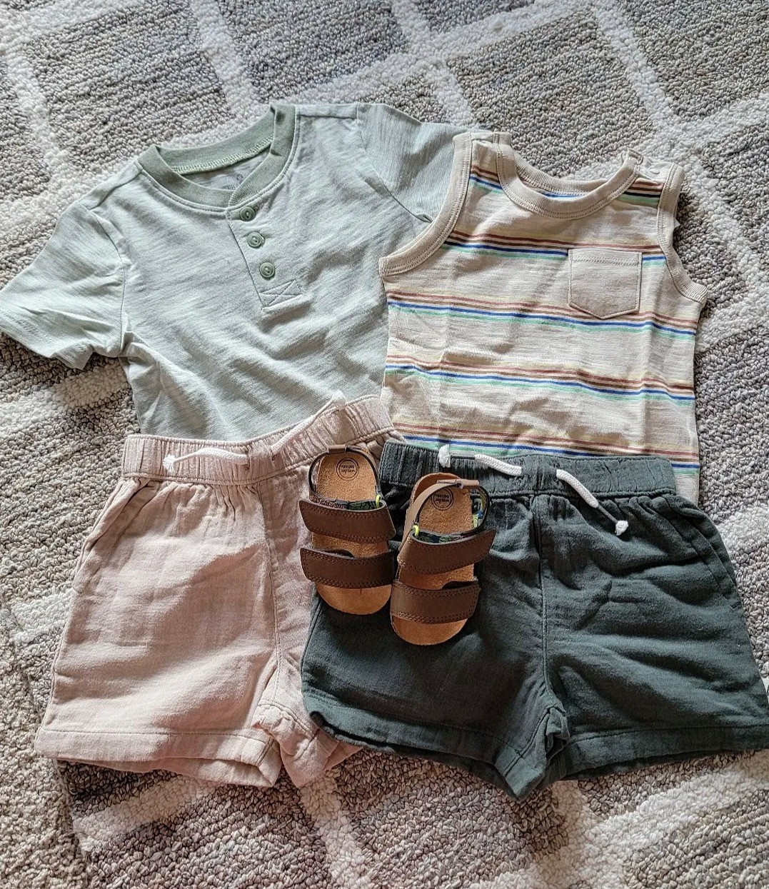 Calling all boy mamas! Grab these adorablespring/summer finds before they sell out! Theshoes are under $13 and all the clothing itemsare $10 and UNDER! Toddler boy clothes, babyboy clothes, affordable boy clothes, affordabletoddler boy clothes, summer boy clothes, springboy clothes, rylee and cru dupe, looks for lesskids, little boy clothes, walmart finds, organickids clothes, organic baby clothes, organictoddler clothes#LTKkids #LTKbaby #LTKstyletip H

#LTKkids #LTKbaby