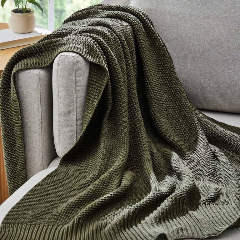 Better Homes and Garden Chunky Knit Deep Green Throw | Walmart (US)