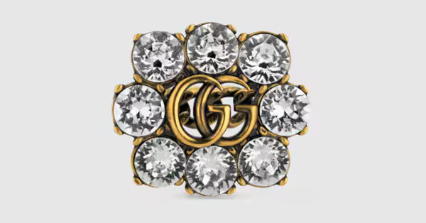 Crystal Double G ring | Gucci (US)