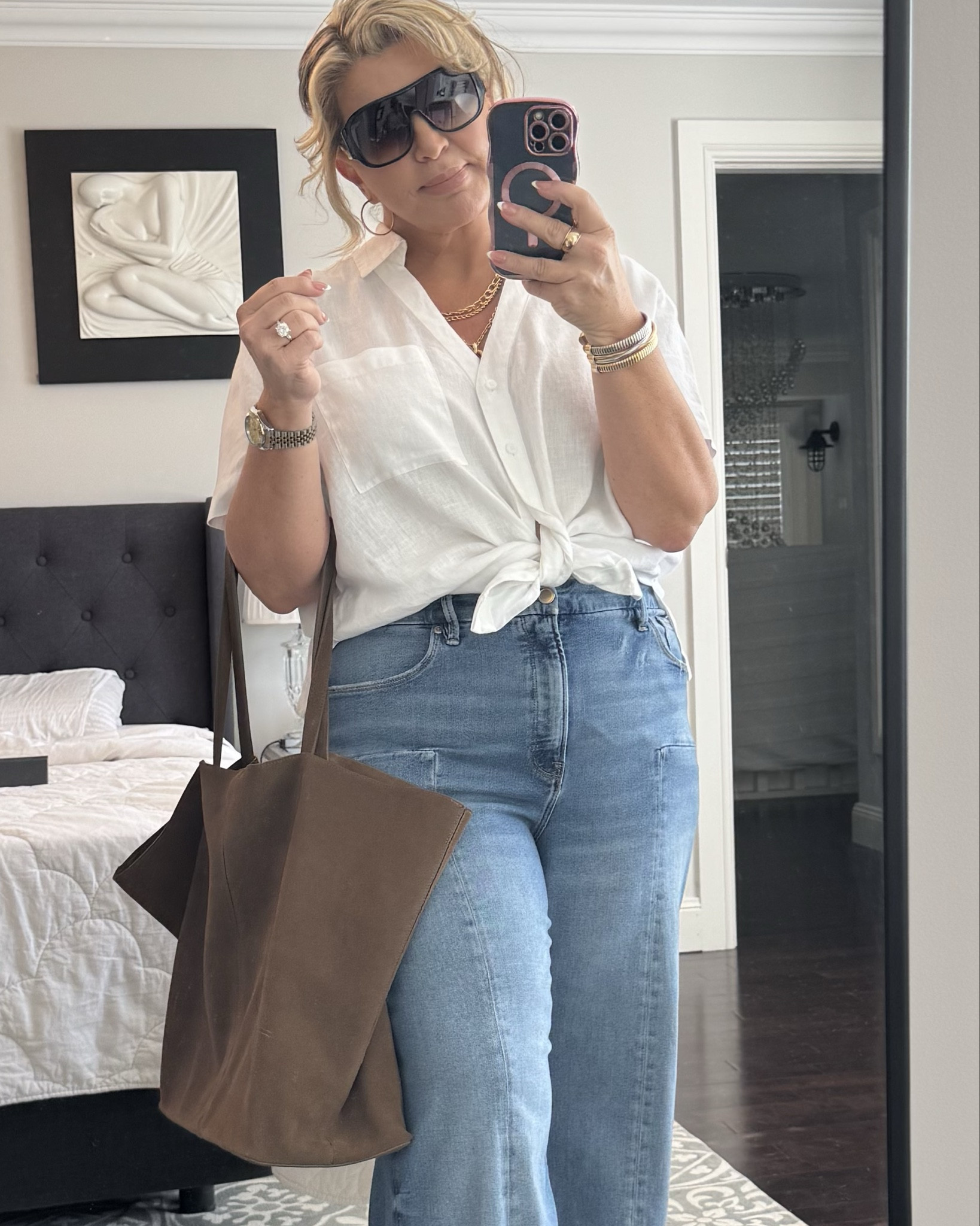 Outfit of the day- Palazzo Jeans Edit 

#LTKplussize #LTKover50style #LTKaustralia