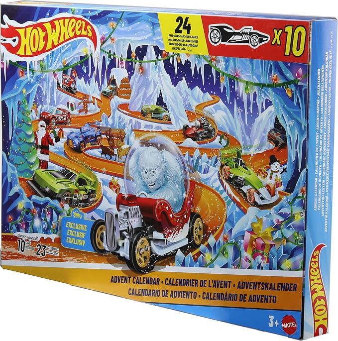 Hot Wheels Toy Cars & Playset, 2026 Advent Calendar with 10 Vehicles in 1:64 Scale, 14 Winter-The... | Amazon (US)