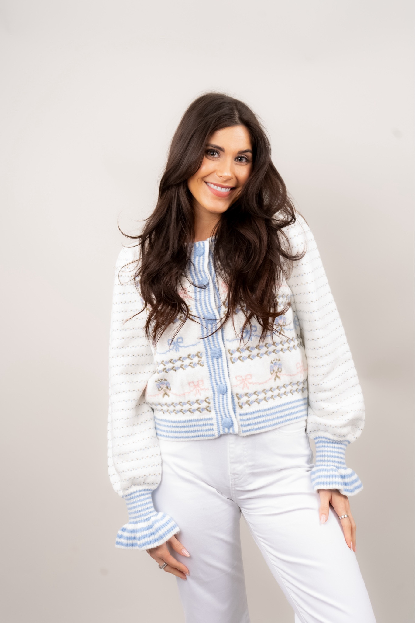 Who’s loving this cardigan for Spring!? 🎀🪻🌸🩵

How charming is this bow cardigan from @shop.confete!? It’s perfect for a baby shower, Mother’s Day, or Easter Sunday! 

I absolutely LOVE the ruffle sleeves and pretty bow details throughout!

I’m wearing size small.

You can shop my cardigan & other @shop.confete products at the links below!

Don’t forget to follow me to shop my favorite brands, stay up to date on current sales, and to keep up with what’s trending. 

#ad #confete #letsdressup #liketkit #shopltk #ltkholiday #bride #springdress #giftideas #fashionforward #style #trendy #whitedress #partydress #springstyle #valentinesday #babyshower

#LTKfindsunder100 #LTKSeasonal #LTKworkwear