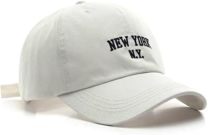 New York NY - Classic Dad Hat, Curved Brim Adjustable, Cotton Baseball Cap for Men & Women, Golf,... | Amazon (US)