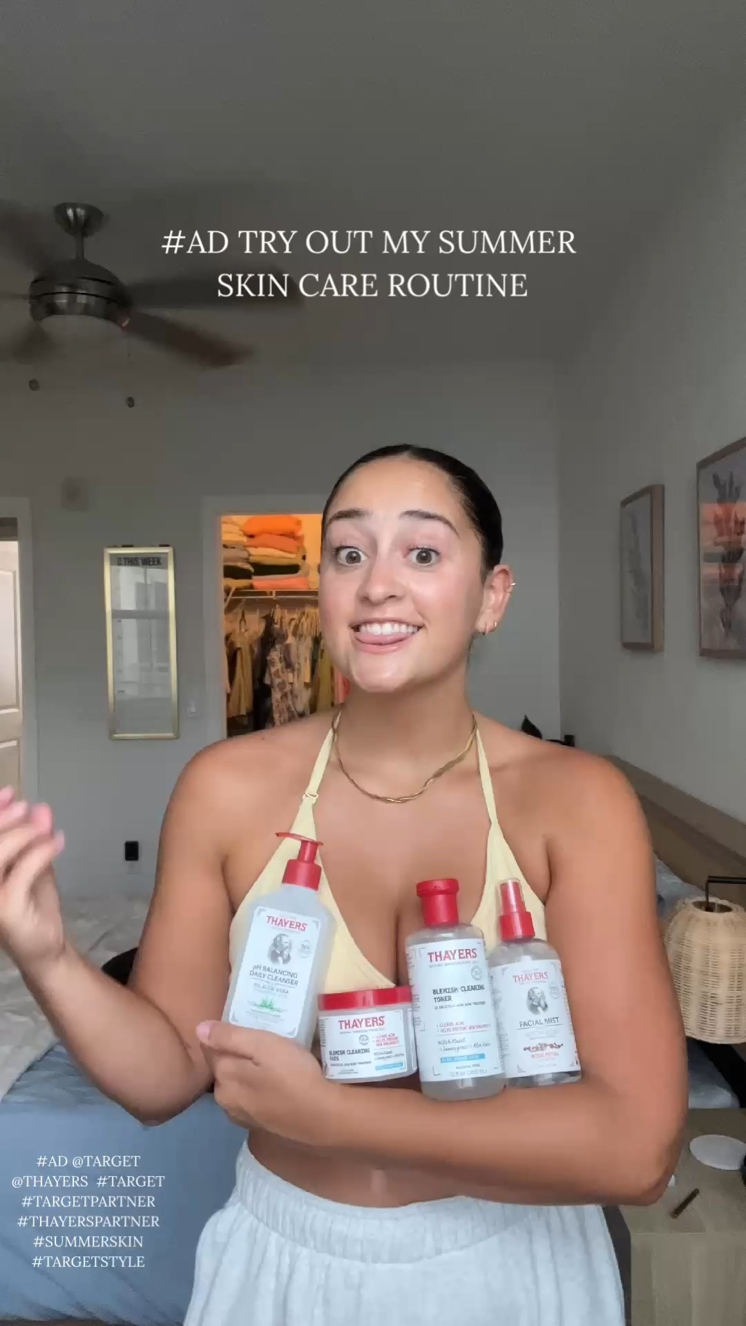 #ad Try out my summer skin care routine #ad @Target  @thayers  #Target #TargetPartner #ThayersPartner #SummerSkin #targetstyle 