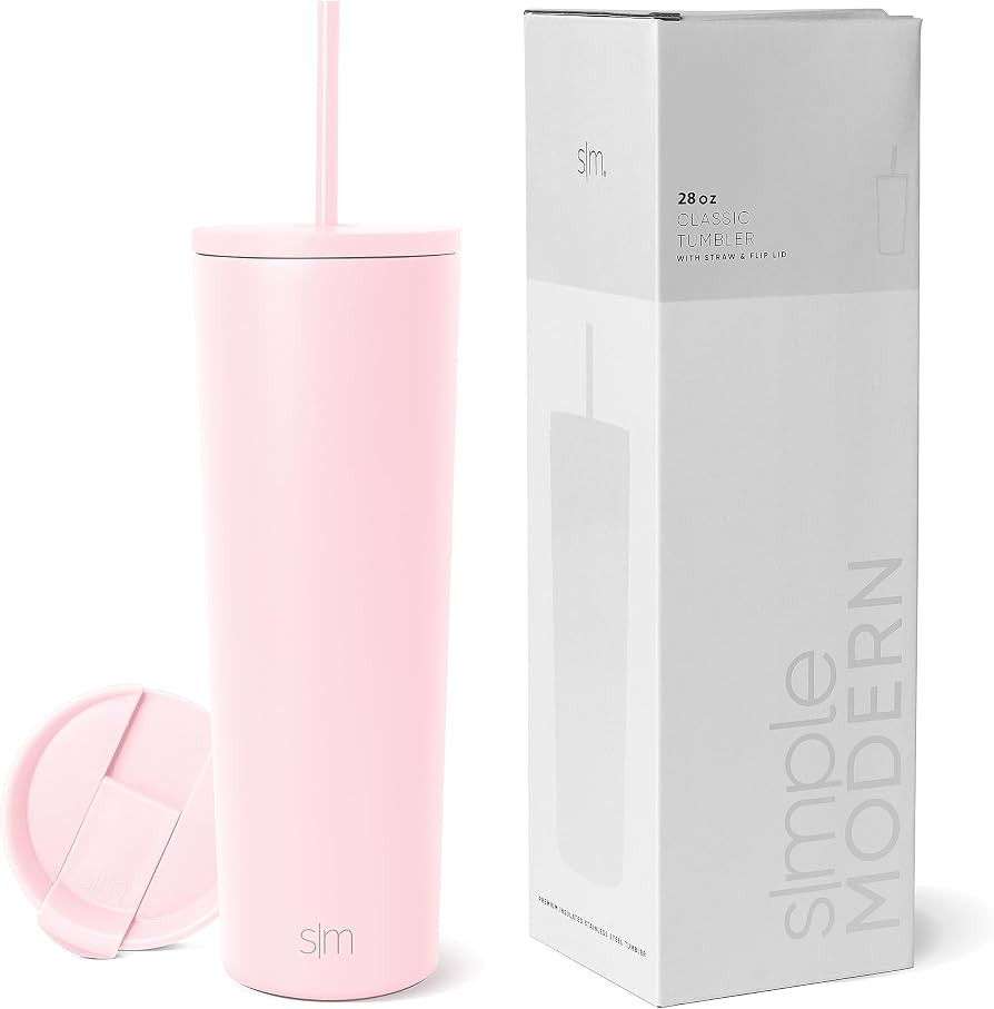Simple Modern Insulated Tumbler with Lid and Straw | Iced Coffee Cup Reusable Stainless Steel Wat... | Amazon (US)