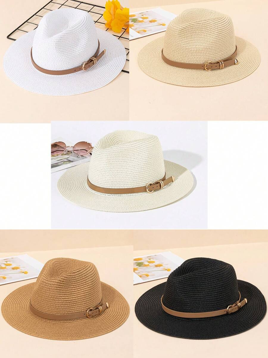 1 Women's Love Headband, Elegant Jazz Straw Hat, Sun Protection And Sunshade, Suitable For Daily ... | SHEIN