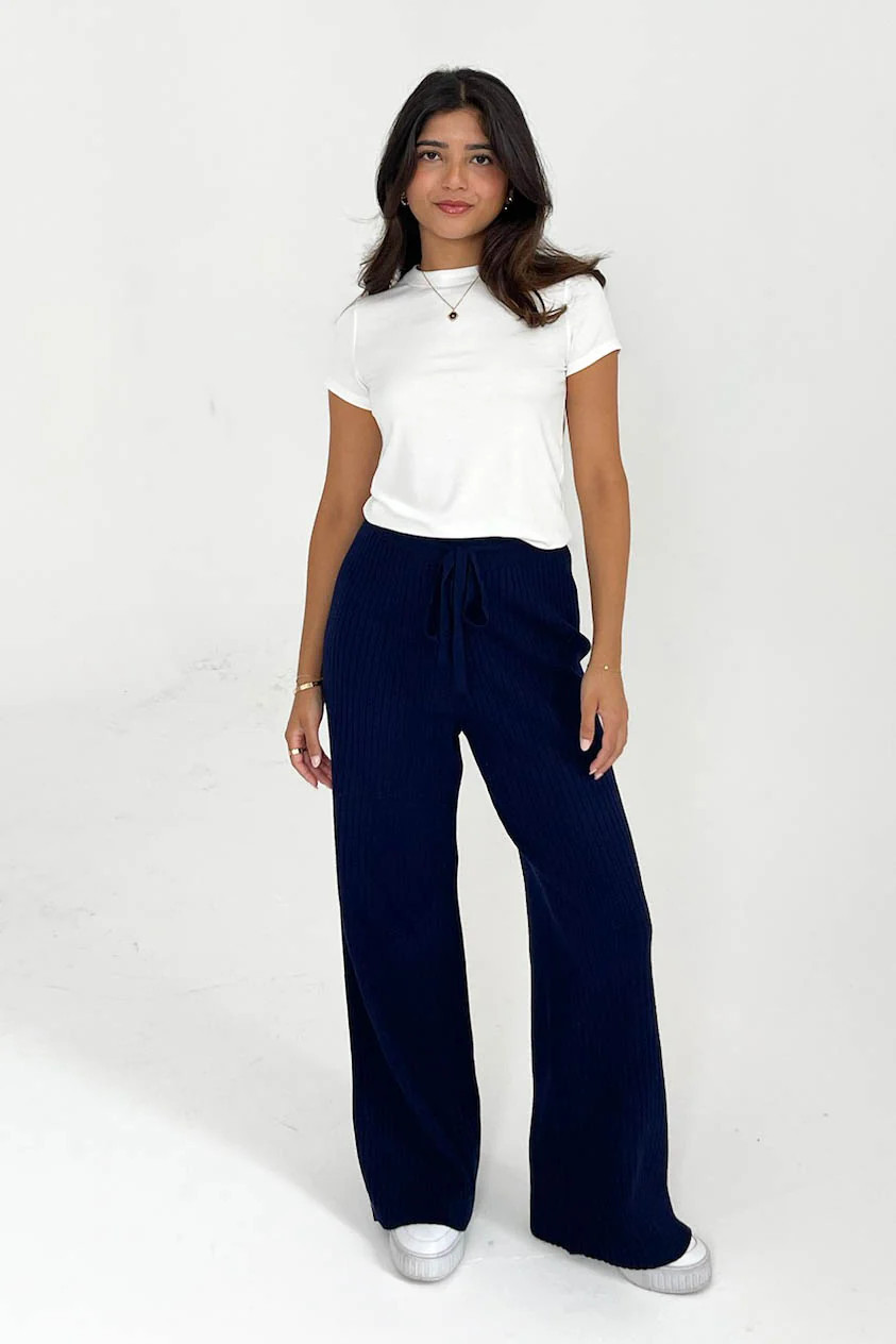 Unwritten Love Knit Pants in Navy | Grey Bandit