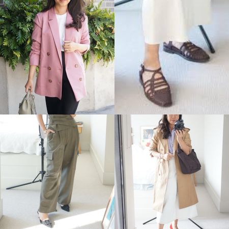 Size 36 in the pink blazer, size 36 in the trench coat, size S in the cargo pants 

#LTKstyletip #LTKSeasonal