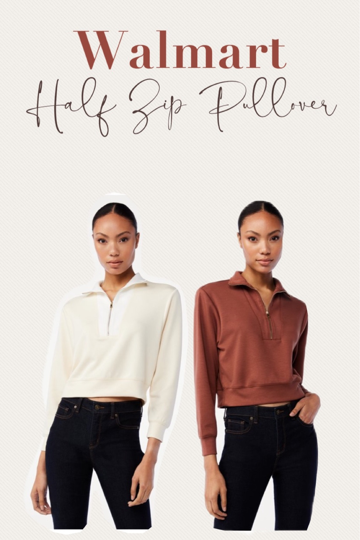 New half zip pullover from Walmart! 

#LTKSeasonal #LTKstyletip #LTKunder50