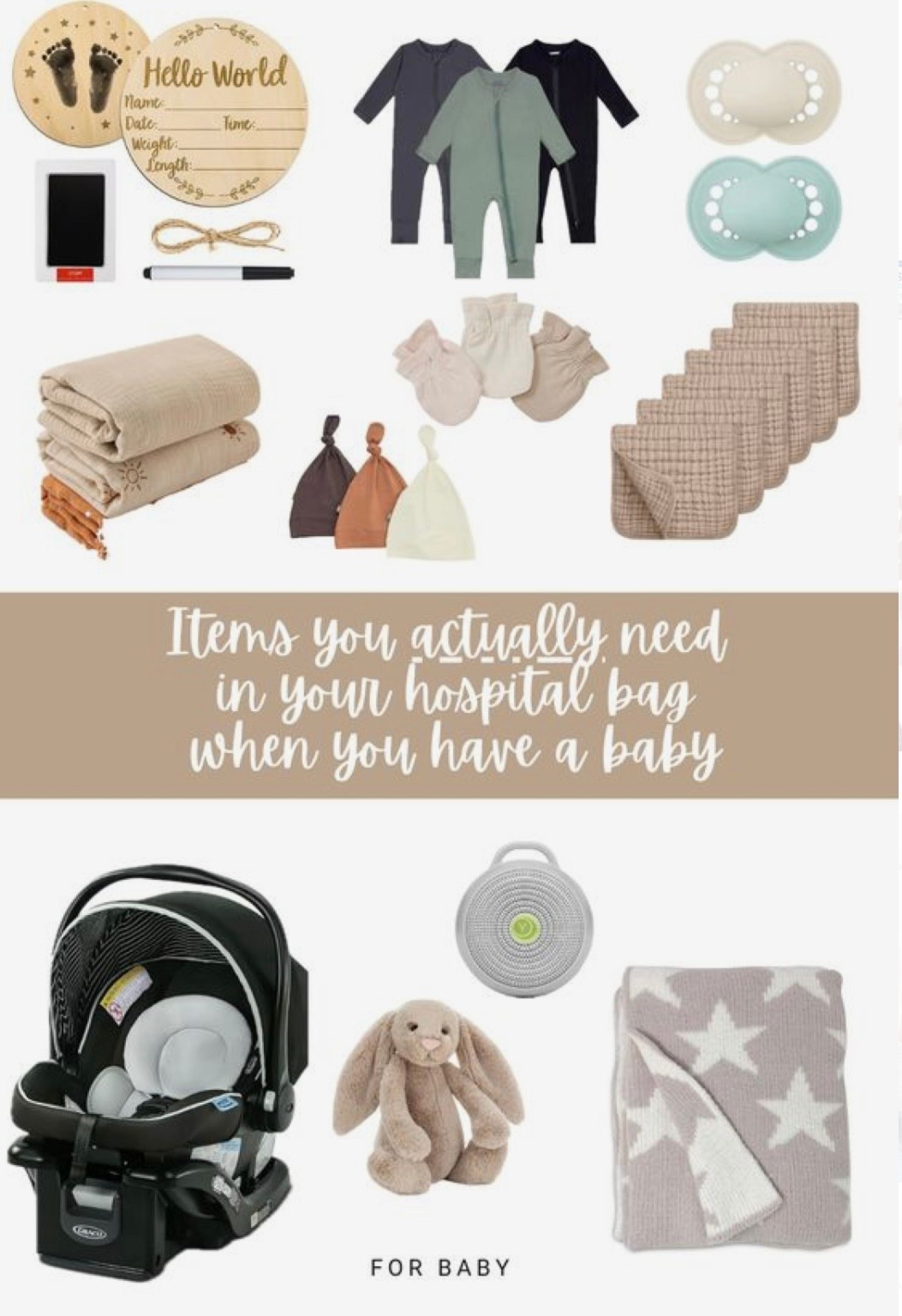 Hospital bag essentials when you have a baby - all these items are things I actually used for my baby. #maternity #hospitalbag #bunpfriendly #pregnancy #pregnant 

#LTKBump #LTKGiftGuide #LTKBaby