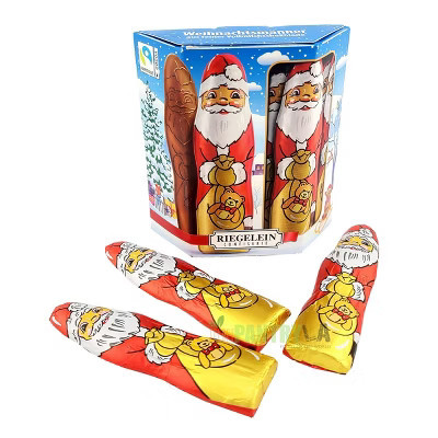 Riegelein Solid Santa Claus Chocolate 30% Cocoa Fairtrade 10 Pieces 125 g. (Pack of 2) | Target