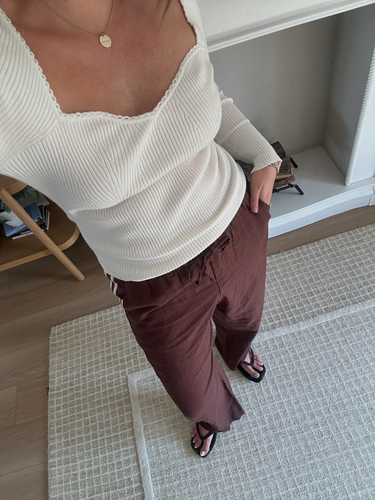 Gap Factory brown linen track pants! Still wear these all the time, wearing a size M!

#LTKootd #LTKSaleAlert #LTKmomlife