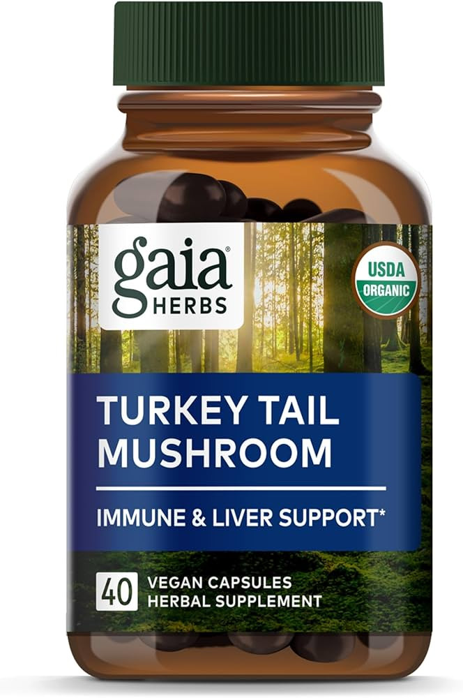 Gaia Herbs Turkey Tail Mushroom - Immune Support Supplement to Help Maintain Liver Health - with ... | Amazon (US)