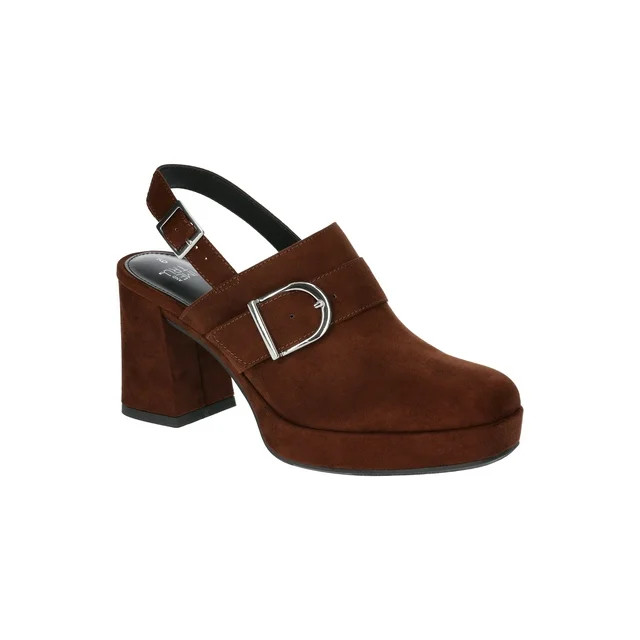 Time and Tru Women's Faux Suede Sling Back Clogs | Walmart (US)