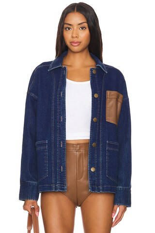 Central Park West The Denim Shacket in Dark Denim from Revolve.com | Revolve Clothing (Global)