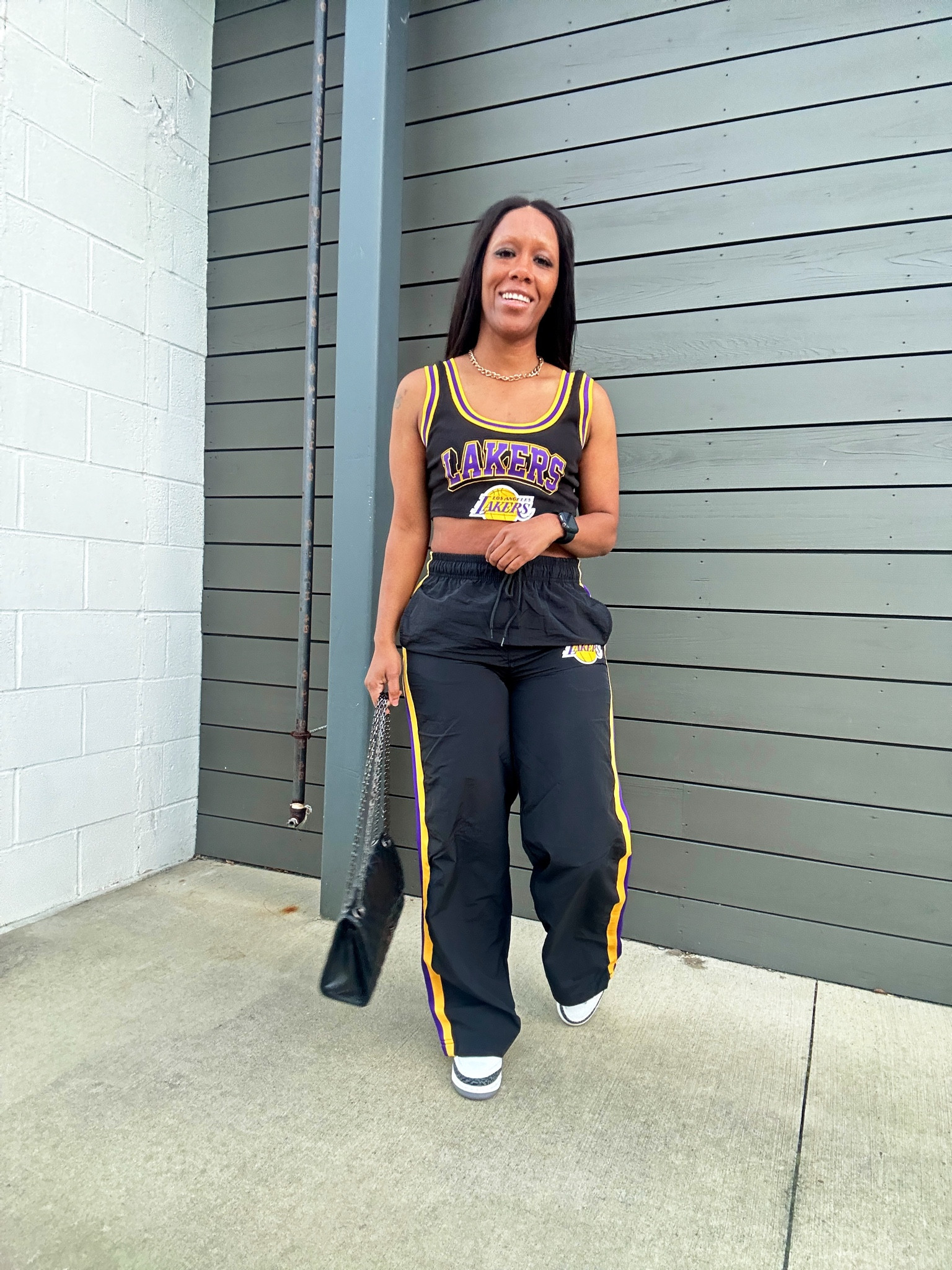 Forever 21 x NBA Lakers collaboration! Loving this crop top and windbreaker pants. I’m wearing a size small in both. I styled it with a black handbag and Jordan 3 dark iris

#LTKFestival #LTKstyletip #LTKfindsunder100