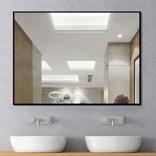 Modern Large Black Rectangle Wall Mirrors for Bathroom Vanity Mirror | Bed Bath & Beyond