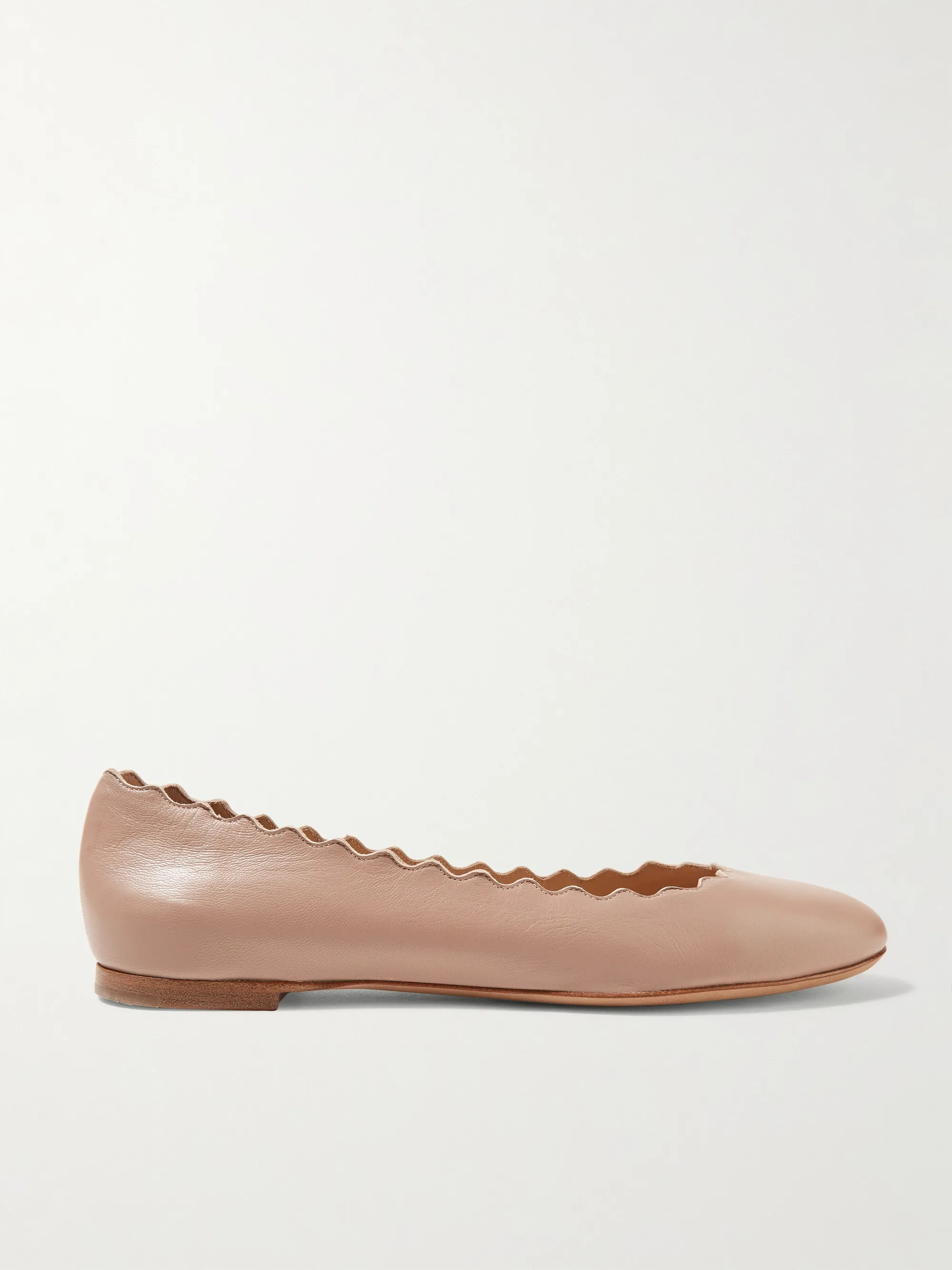 Lauren scalloped leather ballet flats | NET-A-PORTER (UK & EU)