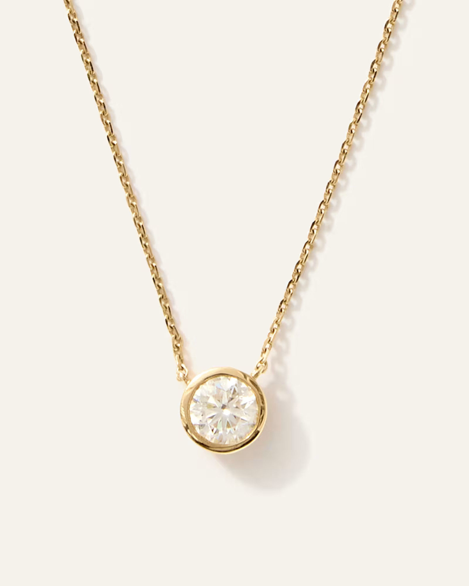 14K Gold Lab Grown Diamond Bezel Necklace | Quince