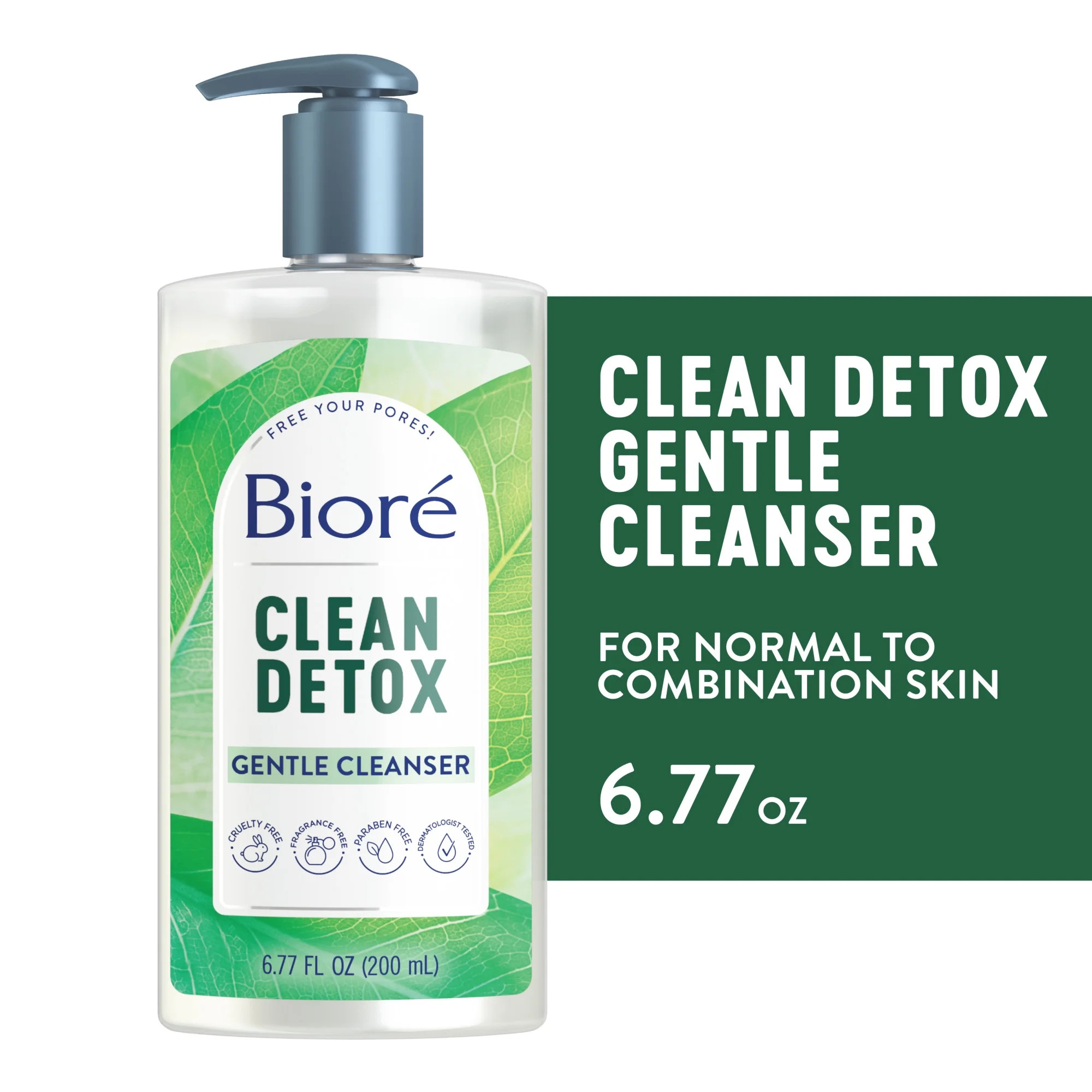 Bioré Clean Detox Gentle Face Cleanser, Daily Face Wash, Cleansing Detox, Sensitive Skin Cleanse... | Walmart (US)