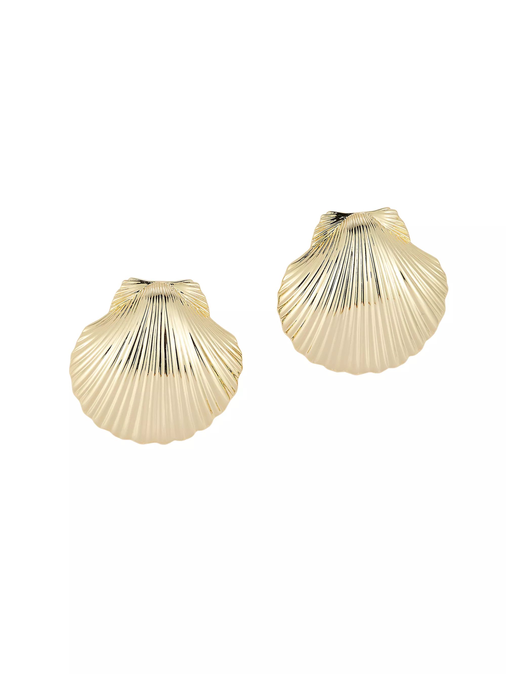 Anisah 14K-Gold-Plated Shell Stud Earrings | Saks Fifth Avenue