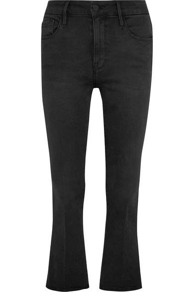 FRAME - Le Crop Mini Mid-rise Bootcut Jeans - Anthracite | NET-A-PORTER (UK & EU)