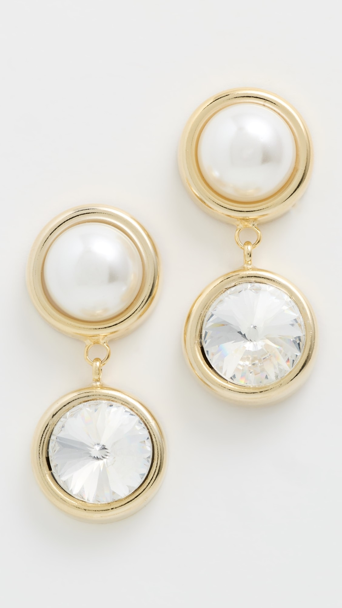 Clare Crystal and Pearl Drop Earrings | Shopbop