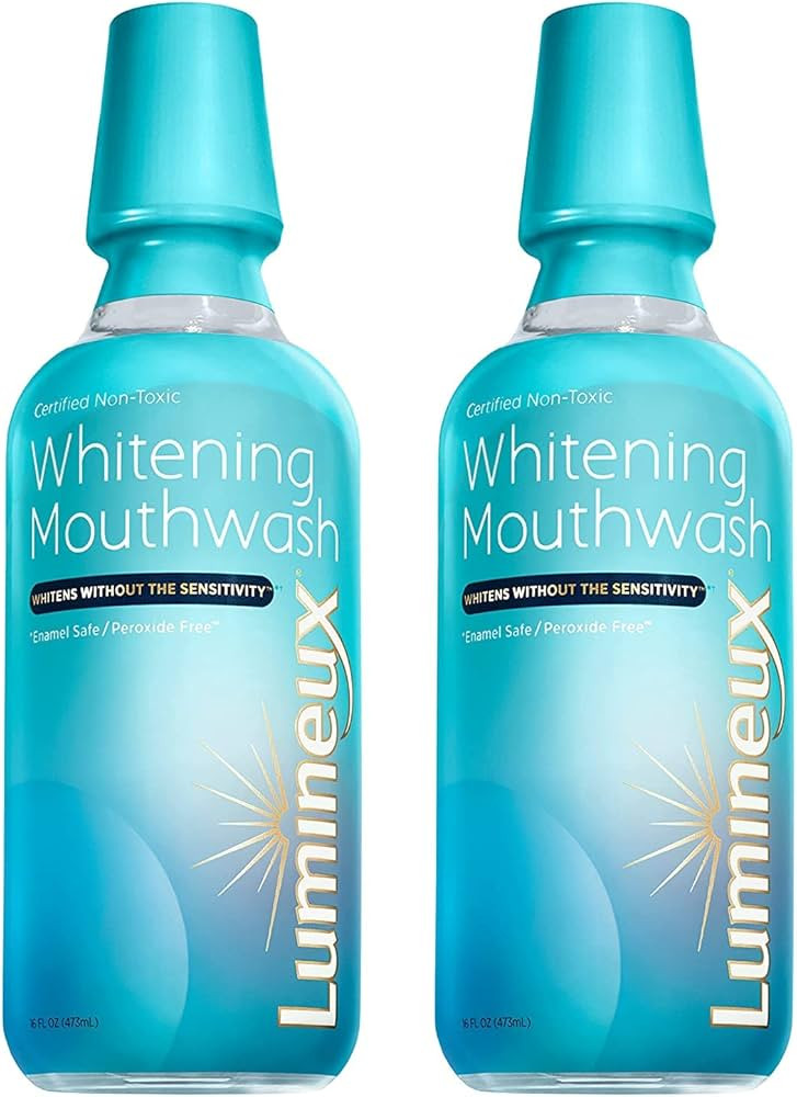 Lumineux Teeth Whitening Mouthwash, 16 Oz, 2 Pack - Enamel Safe - Certified Non-Toxic - Whiter Te... | Amazon (US)