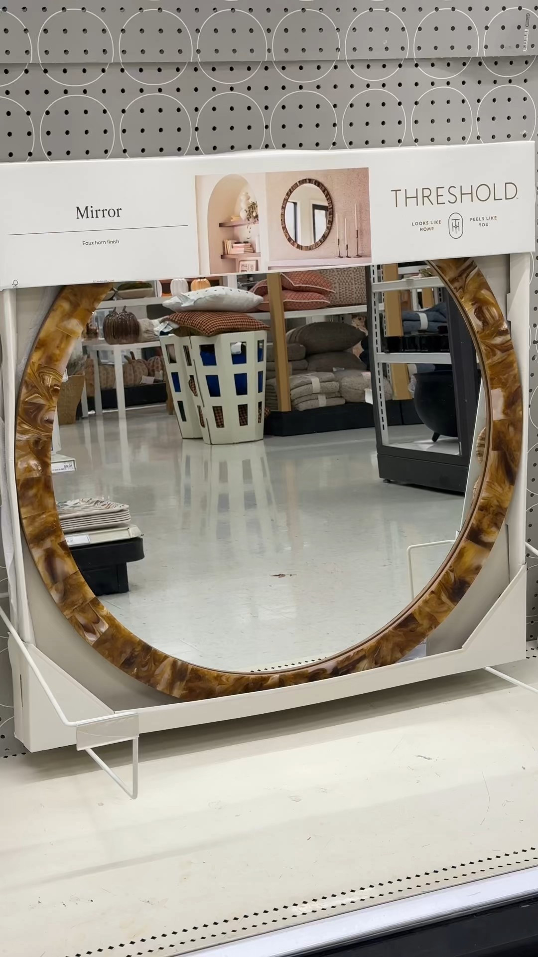Gorgeous details! 🤍🤎 This Round Pieced Faux Horn Wall Mirror from Target looks so luxe and designer with its pieced faux horn finish and warm wood frame. The close-up shows just how unique and elevated it feels — the perfect touch of chic modern style for your home. Linked here along with more statement wall mirrors I’m loving! 🫶🏻#Target #HomeDecor #WallMirror

#LTKStyleTip #LTKFindsUnder100 #LTKHome
