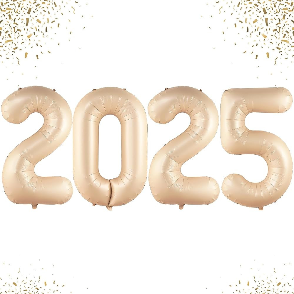 KatchOn, Giant Caramel 2025 Balloon Numbers - Large 42 Inch, 2025 Balloons Caramel | 2025 Caramel... | Amazon (US)