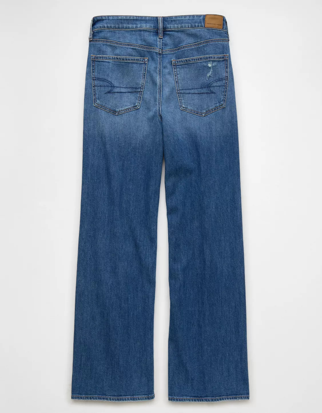 AE Dreamy Drape Stretch Ripped Super High-Waisted Baggy Wide-Leg Jean | American Eagle Outfitters (US & CA)