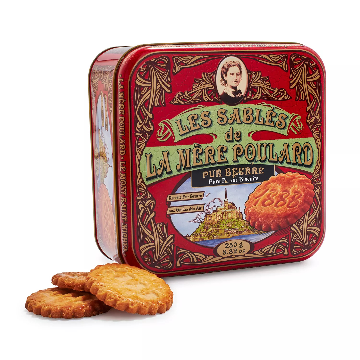 La Mère Poulard Shortbread Cookie Tin | Sur La Table