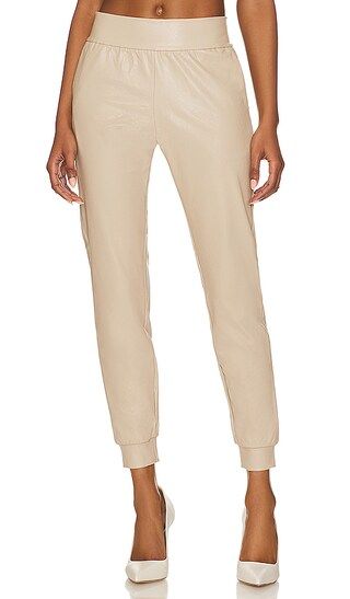 Faux Leather Jogger in Sand | Revolve Clothing (Global)