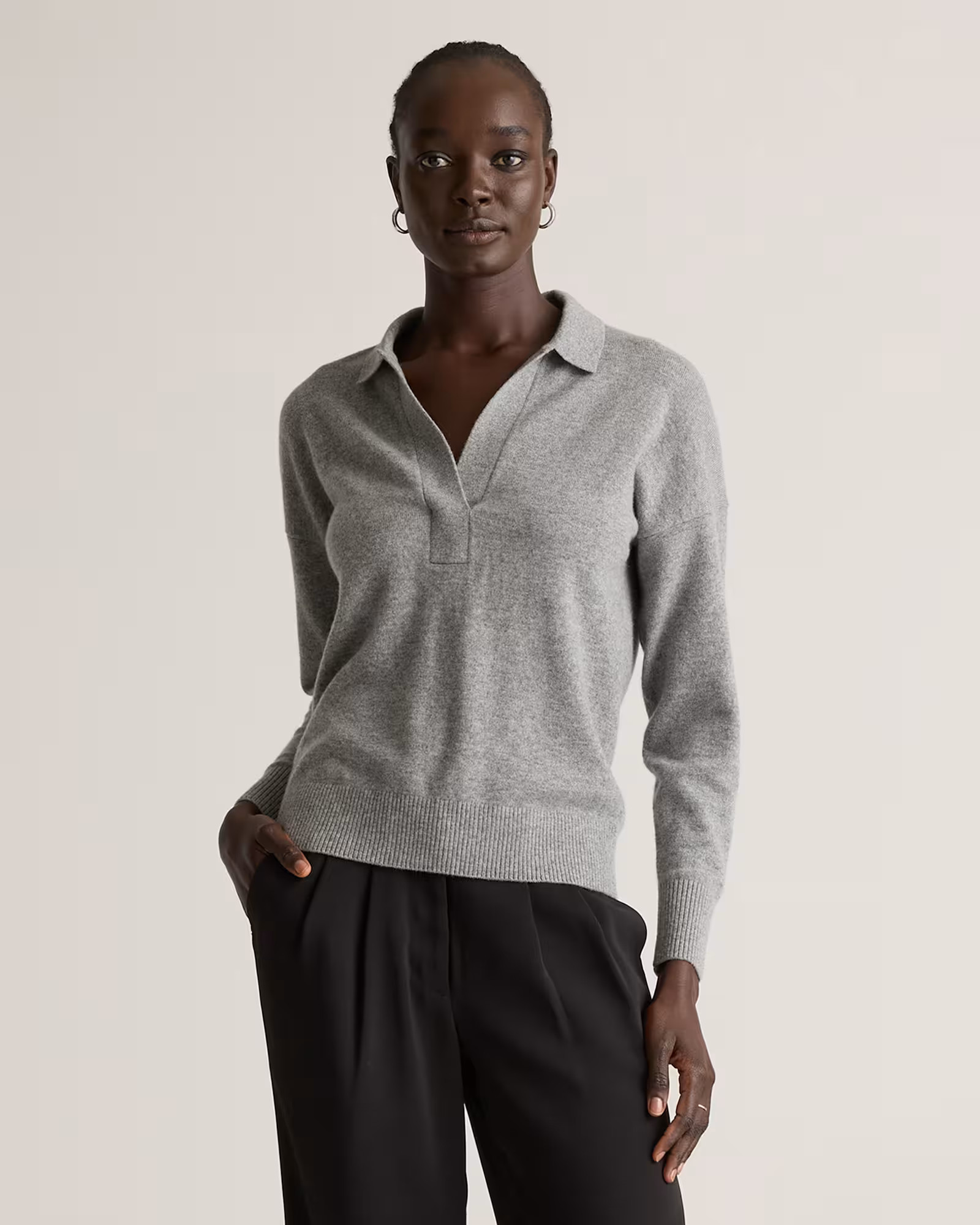 Mongolian Cashmere Polo Sweater | Quince