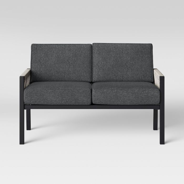 Lunding Patio Loveseat Charcoal - Project 62™ | Target