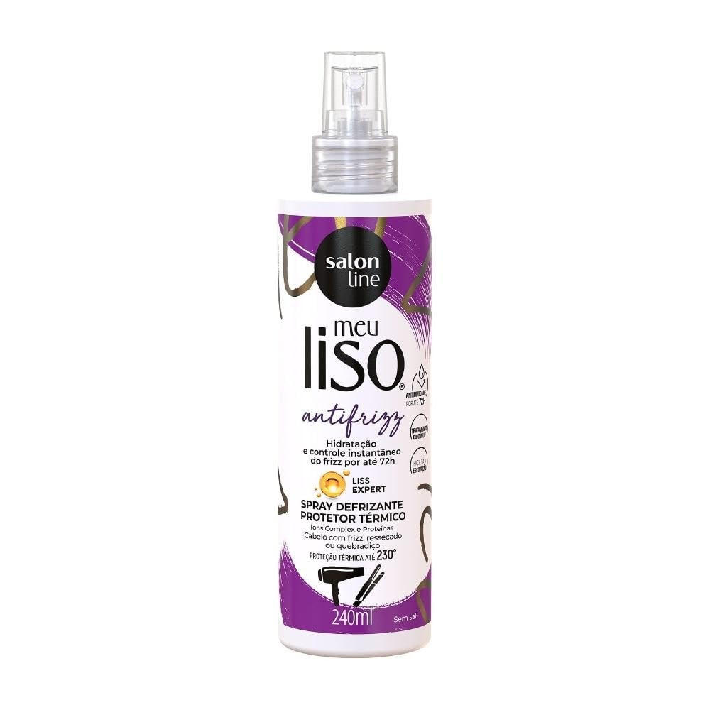 Salon Line, Meu Liso Antifrizz, Spray Defrizante Protetor Térmico, Vegano - Para Cabelos Lisos, ... | Amazon (BR)