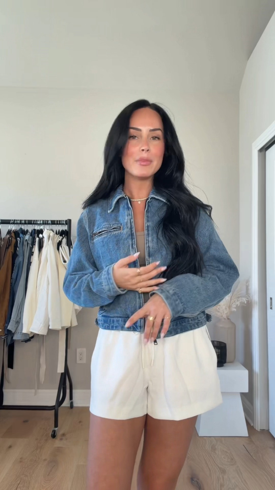 A denim jacket is an absolutely must to have in your closet!! This Aritzia one is amazing! I will have to e all my outfit details 🔗 on my LTK.

My sizing 5’7, 145lbs, 32dd
I’m wearing size small tops, size M short. 

@Aritzia