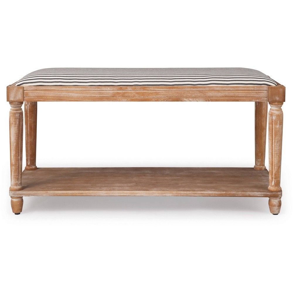 Graydon Upholstered Bench Distressed Natural - Finch | Target