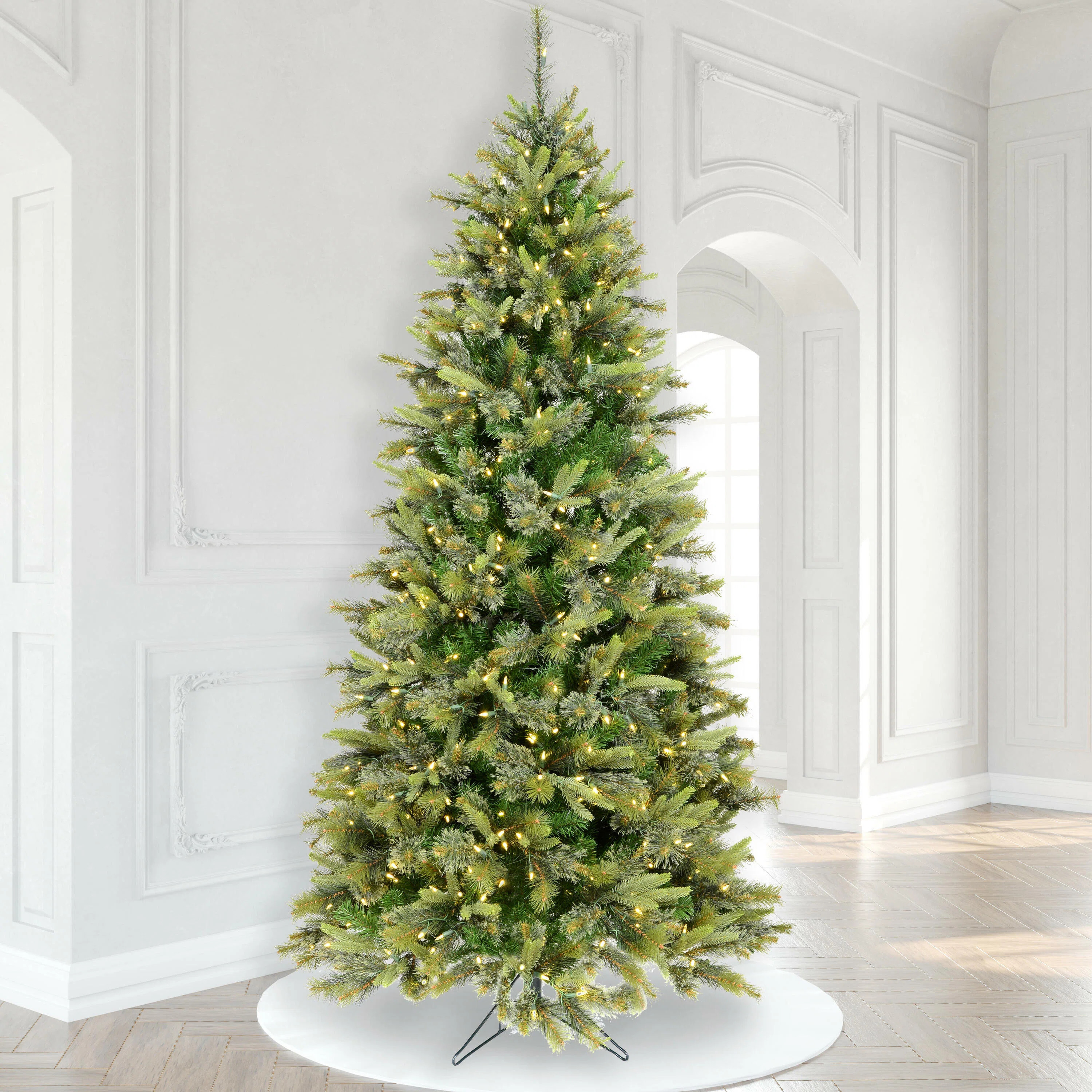 Cashmere Green Pine Artificial Christmas Tree with 900 Dura-Lit Clear Lights with Stand | Wayfair North America