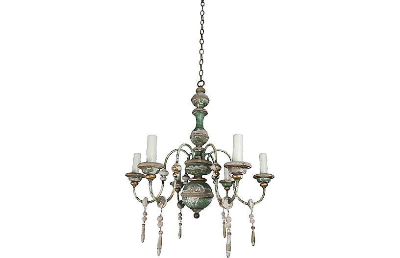 Italian 6-Light Painted Chandelier | One Kings Lane